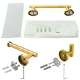 thumbnail image 5 of 3 Pieces Bathroom Hardware Set 12" Towel Bar Tissue Paper Roll Holders Wall Mounted Hook Brushed Gold Heavy Duty 304 Stainless Steel, 5 of 5