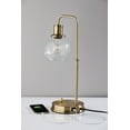 thumbnail image 3 of Better Homes & Gardens 20.5 in Metal Gold Finish Desk Lamp with USB, Glass Shade, Modern Design, New Condition ,Adult Use, 3 of 9