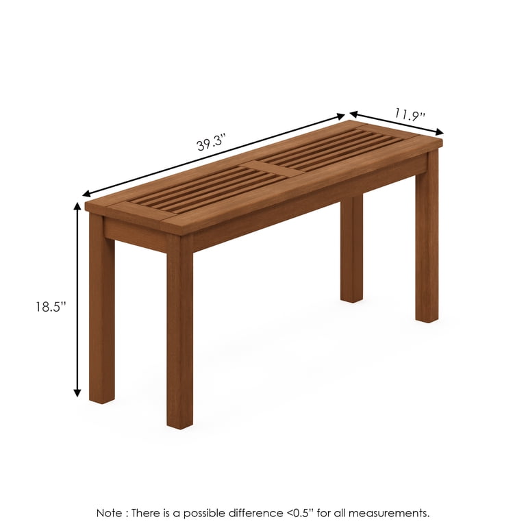 Furinno Tioman Outdoor Hardwood Bench, Brown photo 5