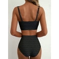 thumbnail image 6 of SHEWIN Womens Swimsuits U-Wire Cutout 2 Piece Bikini Set High Waisted Floral Print Summer Beach Swim Bathing Suits, 6 of 8