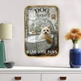 thumbnail image 6 of Funny White Dog Decor, Vintage Bathroom and Bathtub Dog Framed Wooden Wall Art, Dog Gift, Quirky Bathroom Decor, Humor Bath Decor, Gold Framed Art Ready To Hang 12x8 inches, 6 of 8