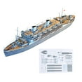 thumbnail image 1 of DIY Paper Model Kit Husky Transport Ship for Skilled Enthusiasts Collectors Kids Gift Toy, 1 of 10