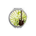 thumbnail image 1 of Miroir Compact Rond Portable Motif Musique Guitare Vert, 1 of 3