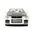 thumbnail image 2 of 2002 Nissan Skyline GT-R (R34) RHD (Right Hand Drive) "HKS Power" White with Carbon Hood and Graphics "JDM Tuners" Series 1/24 Diecast Model Car by Jada, 2 of 5