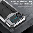 thumbnail image 4 of For iPhone 15 Plus Slide Camera Lid Kickstand Case Silicone+Plastic+Tempered Glass Screen Film Cover, 4 of 5