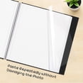 thumbnail image 2 of Bevtee Photo Album Self Adhesive 4x6 8x10 DIY Picture Scrapbook, 60 Pages Linen Cover with Display Window, with Pen, for Moms, Families, Babies, and Weddings, Black, 2 of 6