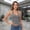 Gray, variant on Womens Y2K Halter Crop Tops Rivet Studded Backless Tank Tops Sleeveless Scoop Neck Slim Fit Sexy Cropped Going Out Shirts for Summer Concert Rave Party Streetwear