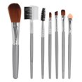 thumbnail image 2 of 7pcs Makeup Brushes Set Loose Powder Eyeshadow Blush Brush Cosmetic Tool with Storage Bag (Silver), 2 of 14