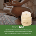 thumbnail image 3 of Meditation Soy Wax Candle, Non-Toxic Handpoured Glass Jar Candle - Clean Burning, Long Lasting, Candles for Home (Vetiver+Cedarwood), 3 of 6