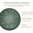 thumbnail image 2 of Rain Drum for Outside Garden, 8 Notes 6 Inches Steel Tongue Drum, Chakra Chime for Garden (Green), 2 of 7