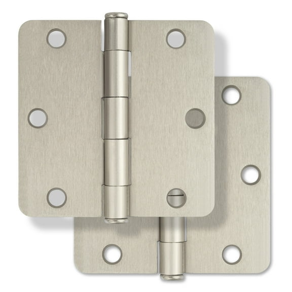 Miseno Mdh3512 3-1/2 X 3-1/2 Plain Bearing 1/4" Radius Corner Door Hinge - Nickel