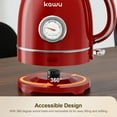 thumbnail image 4 of Kawu Electric Kettle, 1.3L/1.4QT Retro Hot Water Tea Kettle & Coffee Pot with Automatic Shut Off, 1000W Electric Tea Kettle with Stainless Steel Inner, Water Boiler for Home & Kitchen, Keep Warm, 4 of 8