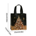 thumbnail image 3 of 1Pack Christmas Gift Bags, Cebalnir Black Medium Reusable Christmas Tote Bags with Handles, Bags Non Woven Gift Bags Bulk for Christmas Holiday Party Favors, 4.3x8.7x9Inch, 3 of 6