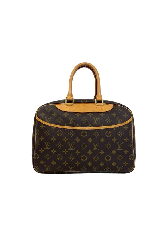 Pre-Owned LOUIS VUITTON Vintage Deauville Monogram Leather Handbag Boston Bag Brown 79225