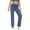 Blue, variant on XZNGL Womens Solid Color Fashion Casual Hollow Out Beach Full Length Pants Jeans