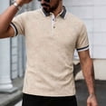 thumbnail image 2 of SROBPTY Mens T-Shirts Solid Short Sleeve Collared Casual Summer Tops for Casual Wear, 2 of 5