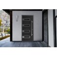 thumbnail image 5 of Front Exterior Prehung Steel Door / Ronex 0131 Black Enamel / Stainless Inserts Entry Metal Modern Painted W36" x H80" Left hand Inswing, 5 of 6