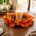 thumbnail image 2 of Thanksgiving Decor, Fall Decorations for Home, Autumns Money-Leaf Candle Ring Wreath And Thanksgiving Home Decor Wreath And Suitable For Candle Centerpieces, 2 of 6