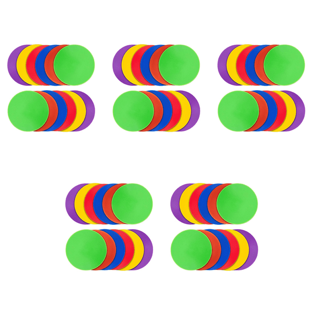 60Pcs Colored Spot Marker Non- Agility Markers Flat Cones Dots for Football Basketball Training Dance Practice