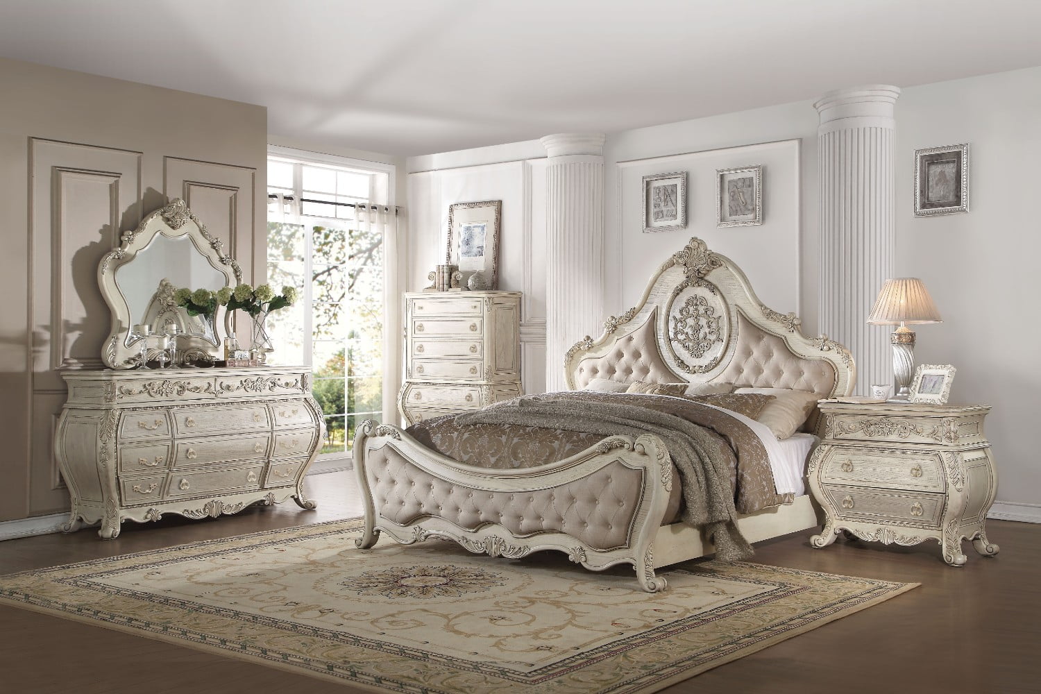 antique white queen bedroom furniture