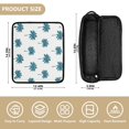 thumbnail image 4 of Hair Tool Organizer Bag with Heat Resistant Mat Removable Travel Storage Case for Hot Air Brushes Curling Irons Teal Palm Tree Pattern, 4 of 8