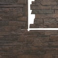 thumbnail image 3 of Ekena Millwork 49"W x 25 1/2"H x 1 1/4"D Acadia Ledge Stacked Stone, EverStone Faux Stone Siding Panel, Dark Tobacco, 3 of 9