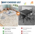 thumbnail image 4 of Gigicloud Juego de Mesa y 2 Sillas Plegables para Niños 2-6 Años | Set de Actividades con Patas Antideslizantes | Ideal para Comedor, Guardería, Aula y Espacios Pequeños(Gris, 4 of 7