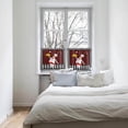 thumbnail image 4 of 24 Inch Long Tier Curtains for Kitchen, Chef Food Lattice Bathroom Window Curtains Rod Pocket Short Curtains Window Treatment Tiers for Living Room Farmhouse 2 Panels, 4 of 5