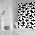 thumbnail image 2 of Shark Shower Curtain - Tropical Marine Life print Art, Water-Resistant Washable Fabric Bathroom Set with 12 Hooks,72x72in, 2 of 5