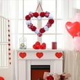 thumbnail image 4 of Mecorevxz Valentines Day Wreath 11 Inch Felt Heart Ball Wreath Valentines Door Hanger Garland for Engagement Anniversary Home Indoor Outdoor Decoration(D), 4 of 8