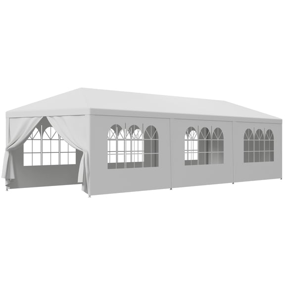 SSyao 10x30' Outdoor Gazebo Party Tent w/8 Removable Walls Wedding Canopy Cater Events