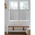 thumbnail image 7 of Half Window Curtains 24 Inches Long, Black Striped Window Treatment Curtain Drapes, Black White Stripes Farmhouse Short Curtains Tiers for Kitchen Over Sink, 27.5"x24", 2 Panels, 7 of 7