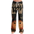 thumbnail image 2 of Halloween Womens Pajama Pants Cute Print Comfy Halloween Pajama Pants Casual Ghost Pumpkin Pattern Pjs Sleep Bottoms Fall Winter Lounge Pants, 2 of 5