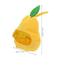 thumbnail image 2 of OULII Creative Yellow Pear Plush Cat Hat Soft Adjustable Costume Cap for Small Pets Parties, 2 of 8