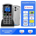 thumbnail image 3 of artfone A400 - 4G LTE Big Button Cell Phone for Seniors, T-Mobile Unlocked Phone, Senior Mobile Phone, Dual SIM, SOS Button, 2MP Camera, Charging Dock, Talk and Text Only, Dumb Phone, 1800mAh, Silver, 3 of 10