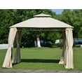 thumbnail image 4 of Kumji 10’ x 13’ Double Roof Outdoor Gazebo, Waterproof with Mosquito Netting and Curtains, 4 of 8