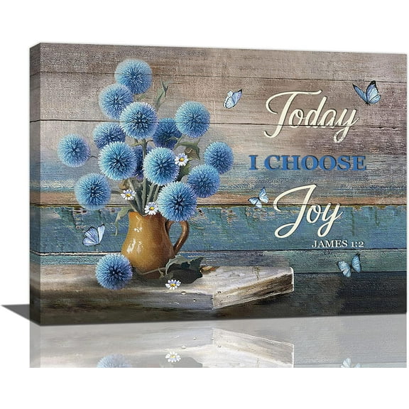 Grey Canis Today I Choose Joy 12" x 16" Framed Canvas Art Prints