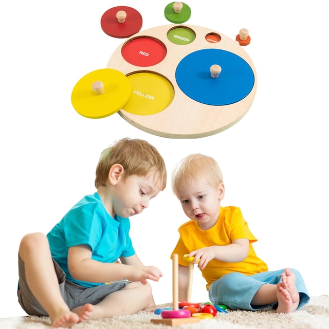 Juguete Aprendizaje Preescolar Tablero Con Clavijas Antideslizante para Bebés Y Pequeños