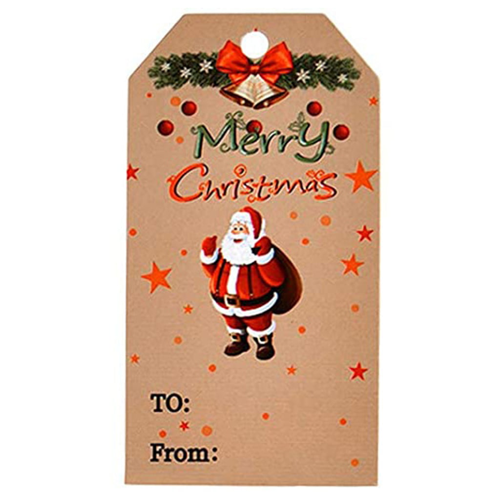 New 24xChristmas Handmade Gift Tags Present Gift Wrap Self-adhesive Sticky Label