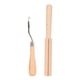 thumbnail image 1 of Gancho de pestillo doblado de madera, mango alisador, gancho de ganchillo doblado multiusos de madera fuerte con cortador de hilo para manualidades DIY, 1 of 8