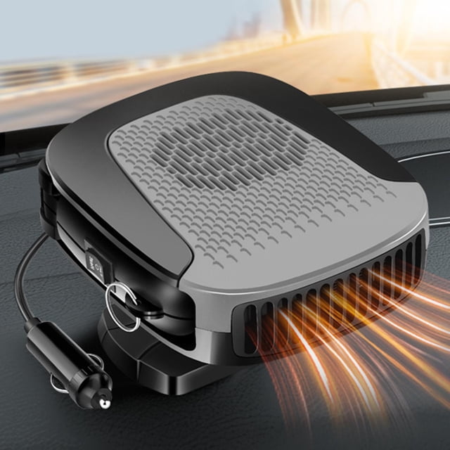 Automóvil Coche Vehículo Eléctrico Auto Calentador Ventilador 12V Base giratoria de 360 grados con encendedor de cigarrillos Ahorro de energía Portáti Soledad Calentador de coche