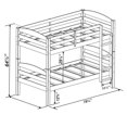 thumbnail image 3 of Manor Park Classic Solid Wood Twin Over Twin Bunk Bed, 3 of 9