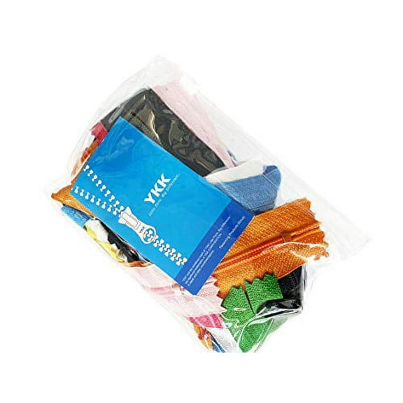 4.5mm YKK Zipper with Double Pull Purse or Handbag Zippers Head to Head Sliders Made in USA (30 Inches - 10 Zippers, Assorted Colors)