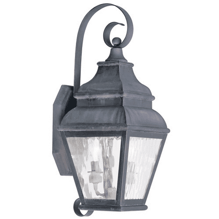 Crystal Glass Charcoal Wall Sconces 2 Light With Clear Water Glass Charcoal size 22 in 120 Watts - World of Crystal ()