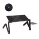 thumbnail image 3 of Mesa para computadora portátil Soporte para computadora portátil ajustable de 15 kg Soporte para computadora plegable de metal 360 °, Negro, Ventilador de enfriamiento Inevent EL002596-03, 3 of 7