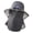 Dark Grey, variant on CEORPER Solar Power Fan Hat With 3 Speed Fan Rechargeable Battery Face Neck Cover Hat