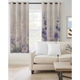 thumbnail image 2 of Watercolor Lavender Blackout Curtains for Bedroom Living Room Darkening Curtains 63 Inches Long Country Spring Field Leaf Wildflower Window Curtain 2 Panels Set Window Treatment Drapes 42"x63", 2 of 9