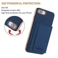 thumbnail image 4 of Allytechgroup Wallet Case for iPhone 8 Plus/7 Plus, RFID Blocking PU Leather Stand Phone Shell with Credit Card Slot Shockproof Protective Back Cover for iPhone 8 Plus/7 Plus Women Men, Darkblue, 4 of 8