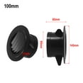 thumbnail image 2 of Black Abs Round Ventilation Hose Diffuser Grille Cover Wall Ceiling Mounting 100Mm, 2 of 9
