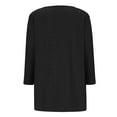 thumbnail image 4 of MIXUE Womens Summer Tops Solid Color O Neck Long Sleeve Loose Casual Fashion T Shirts Sportwear,Black,L, 4 of 5